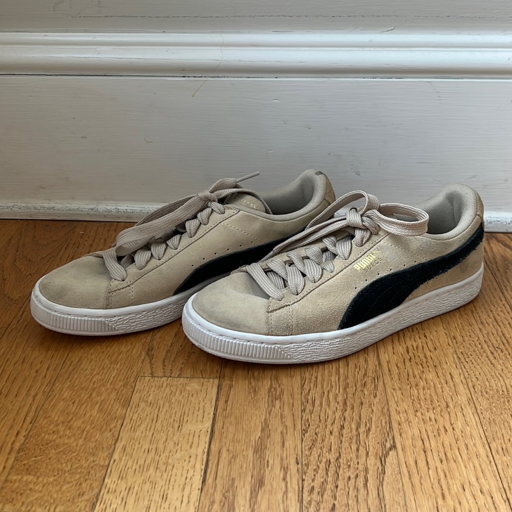 Puma classic sneakers, tan suede